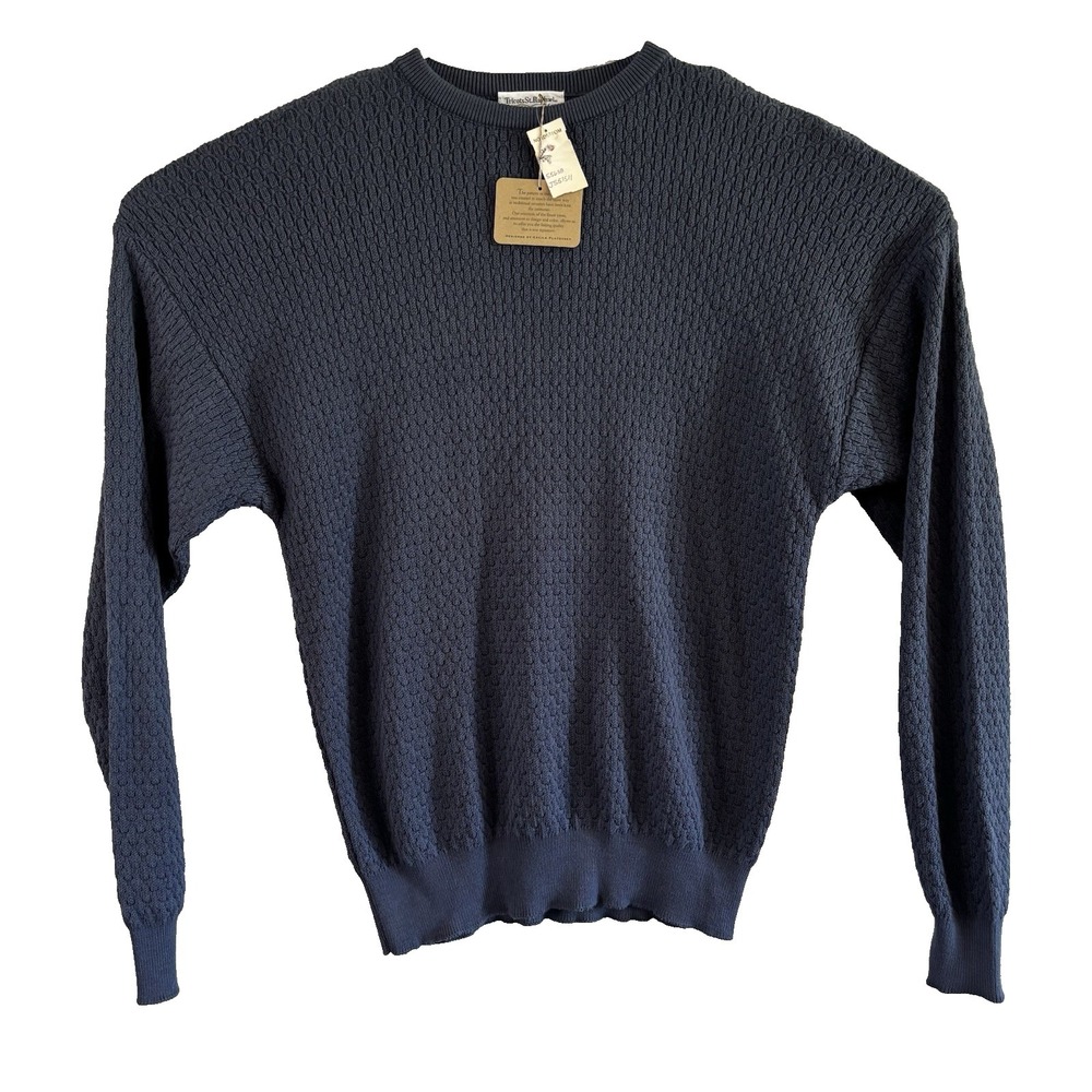 Vtg Tricots St Raphael Grandpacore Knit Sweater Mens XL Blue Classic 90s  NWT